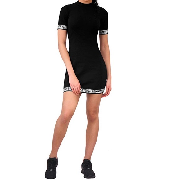 COPY - Shade London Bodycon Dress With Tape Logo - Picture 4 of 8